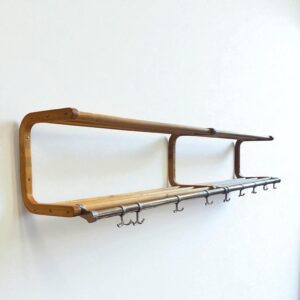 Wide vintage Swedish coat rack