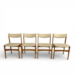 4 vintage Deense eetkamerstoelen in de stijl van Erik Buch