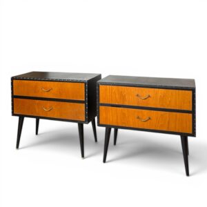 Set vintage Ikea teak nachtkastjes uit de jaren 60