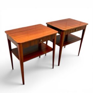Set of vintage mahogany nightstands, 1950s, from Sweden